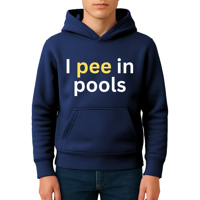 I Pee In Pools Funny Kids Hoodie