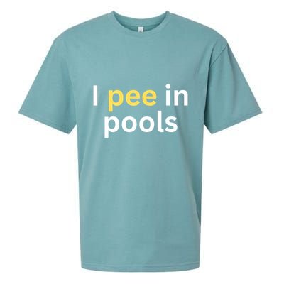 I Pee In Pools Funny Sueded Cloud Jersey T-Shirt