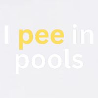 I Pee In Pools Funny Garment-Dyed Sweatshirt