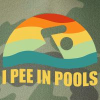 I Pee In Pools Retro Vacation Humor Swimming I Pee In Pools Legacy Tie Dye Trucker Hat
