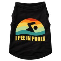 I Pee In Pools Retro Vacation Humor Swimming I Pee In Pools Doggie Tank