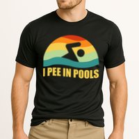 I Pee In Pools Retro Vacation Humor Swimming I Pee In Pools Performance Shirt