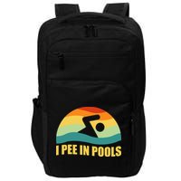 I Pee In Pools Retro Vacation Humor Swimming I Pee In Pools Impact Tech Backpack