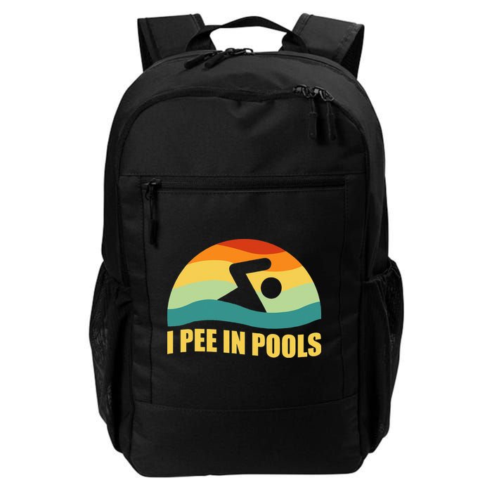 I Pee In Pools Retro Vacation Humor Swimming I Pee In Pools Backpack