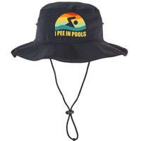 I Pee In Pools Retro Vacation Humor Swimming I Pee In Pools Bucket Hat