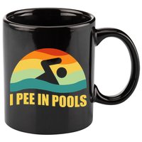 I Pee In Pools Retro Vacation Humor Swimming I Pee In Pools 11oz C Handle Ceramic Mug