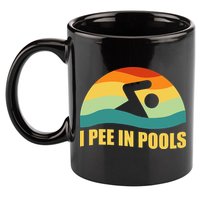 I Pee In Pools Retro Vacation Humor Swimming I Pee In Pools 11oz C Handle Ceramic Mug