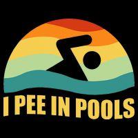 I Pee In Pools Retro Vacation Humor Swimming I Pee In Pools Mousepad