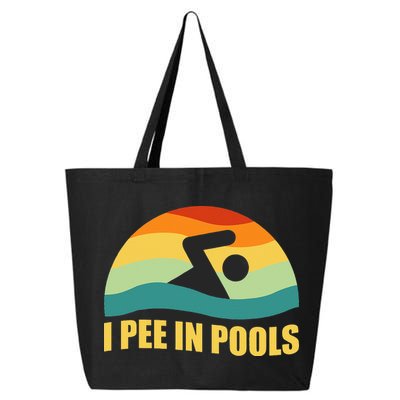 I Pee In Pools Retro Vacation Humor Swimming I Pee In Pools 25L Jumbo Tote