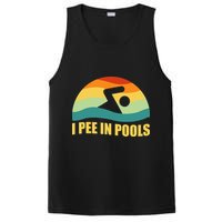 I Pee In Pools Retro Vacation Humor Swimming I Pee In Pools PosiCharge Competitor Tank