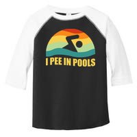 I Pee In Pools Retro Vacation Humor Swimming I Pee In Pools Toddler Fine Jersey T-Shirt