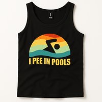 I Pee In Pools Retro Vacation Humor Swimming I Pee In Pools Tank Top
