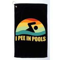 I Pee In Pools Retro Vacation Humor Swimming I Pee In Pools Golf Towel