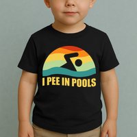 I Pee In Pools Retro Vacation Humor Swimming I Pee In Pools Toddler T-Shirt