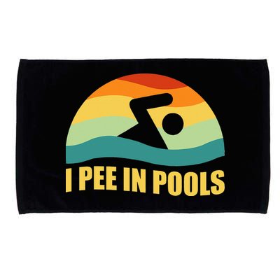 I Pee In Pools Retro Vacation Humor Swimming I Pee In Pools Microfiber Hand Towel