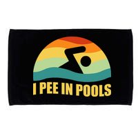 I Pee In Pools Retro Vacation Humor Swimming I Pee In Pools Microfiber Hand Towel