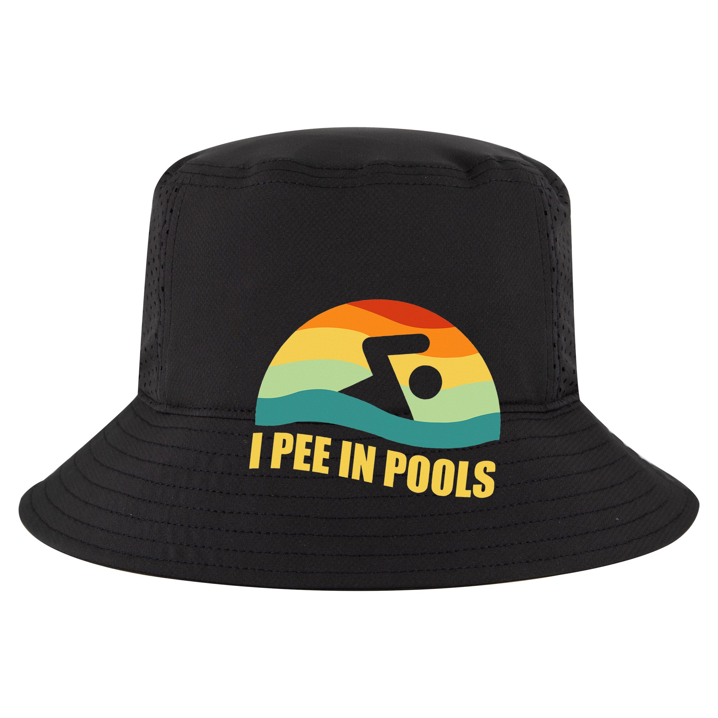 I Pee In Pools Retro Vacation Humor Swimming I Pee In Pools Cropped Pullover Crew