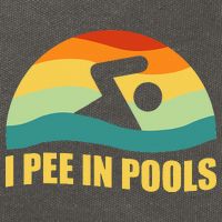 I Pee In Pools Retro Vacation Humor Swimming I Pee In Pools Cotton Canvas Backpack