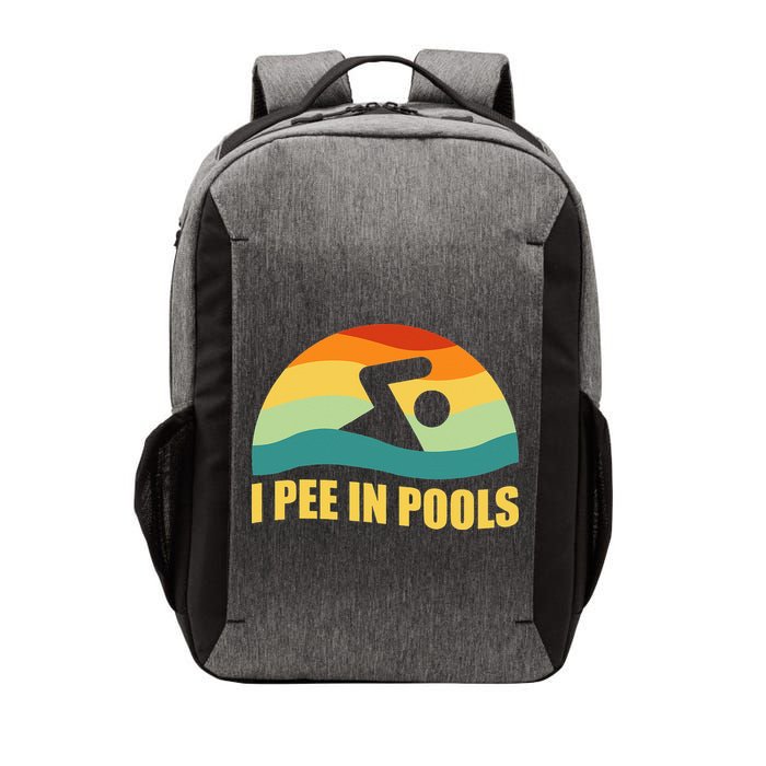 I Pee In Pools Retro Vacation Humor Swimming I Pee In Pools Vector Backpack