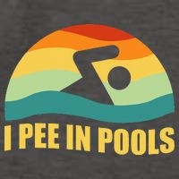 I Pee In Pools Retro Vacation Humor Swimming I Pee In Pools Vector Backpack