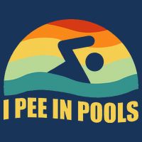 I Pee In Pools Retro Vacation Humor Swimming I Pee In Pools Infant Baby Jersey Bodysuit