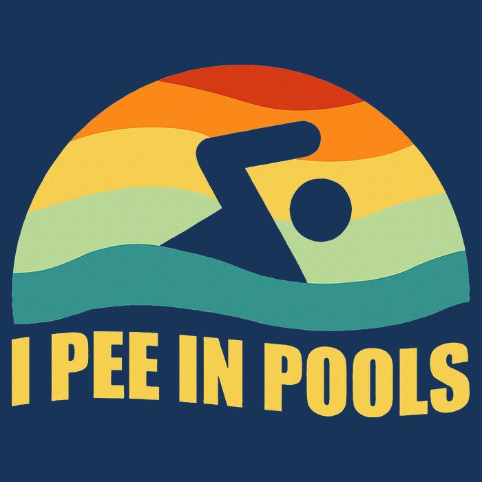 I Pee In Pools Retro Vacation Humor Swimming I Pee In Pools Infant Baby Jersey Bodysuit