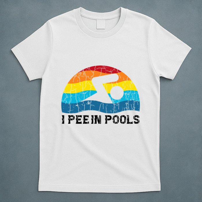 I Pee In Pools Funny Swimmer Swimming Coach Player T-Shirt
