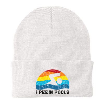 I Pee In Pools Funny Swimmer Swimming Coach Player Knit Cap Winter Beanie