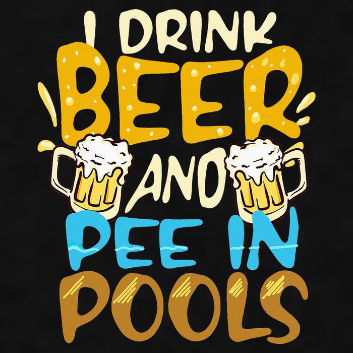 I Pee In Pools Swimming Swim Drink Beer I Pee In Pools Ladies PosiCharge Tri-Blend Wicking Tank