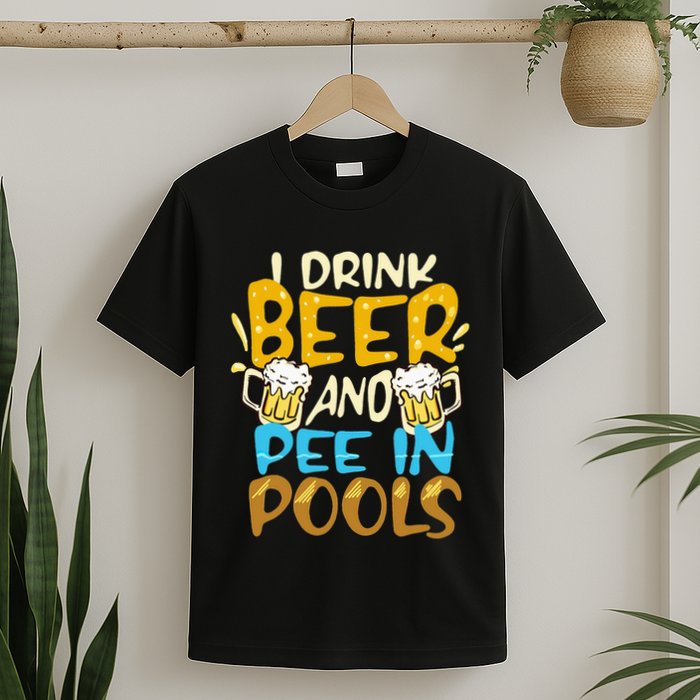 I Pee In Pools Swimming Swim Drink Beer I Pee In Pools T-Shirt