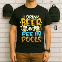 I Pee In Pools Swimming Swim Drink Beer I Pee In Pools T-Shirt