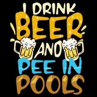 I Pee In Pools Swimming Swim Drink Beer I Pee In Pools Flatbill Hat