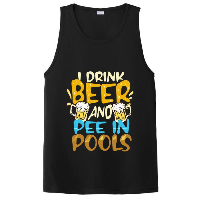 I Pee In Pools Swimming Swim Drink Beer I Pee In Pools PosiCharge Competitor Tank