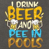 I Pee In Pools Swimming Swim Drink Beer I Pee In Pools Cotton Canvas Backpack