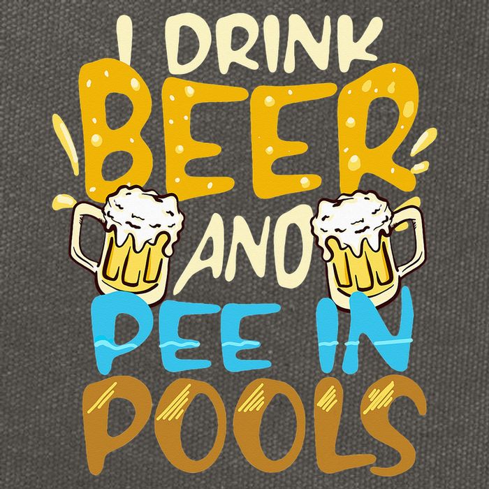 I Pee In Pools Swimming Swim Drink Beer I Pee In Pools Cotton Canvas Backpack