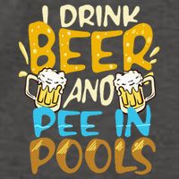 I Pee In Pools Swimming Swim Drink Beer I Pee In Pools Vector Backpack