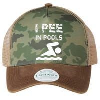 I Pee In Pools Funny Swimming Sarcastic Swim Saying Legacy Tie Dye Trucker Hat