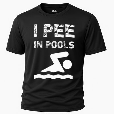 I Pee In Pools Funny Swimming Sarcastic Swim Saying Performance Shirt