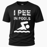 I Pee In Pools Funny Swimming Sarcastic Swim Saying Performance Shirt