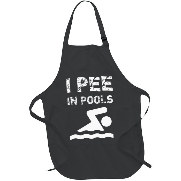 I Pee In Pools Funny Swimming Sarcastic Swim Saying Apron