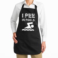 I Pee In Pools Funny Swimming Sarcastic Swim Saying Apron