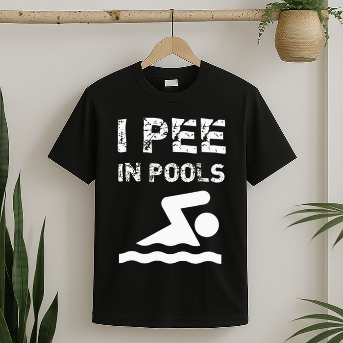 I Pee In Pools Funny Swimming Sarcastic Swim Saying T-Shirt