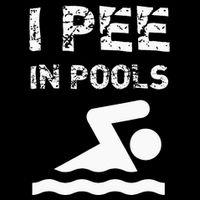 I Pee In Pools Funny Swimming Sarcastic Swim Saying 7-Panel Snapback Hat