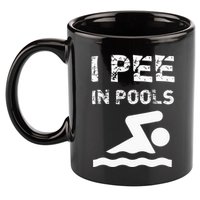 I Pee In Pools Funny Swimming Sarcastic Swim Saying 11oz C Handle Ceramic Mug