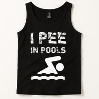 I Pee In Pools Funny Swimming Sarcastic Swim Saying Tank Top