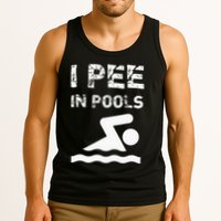 I Pee In Pools Funny Swimming Sarcastic Swim Saying Tank Top
