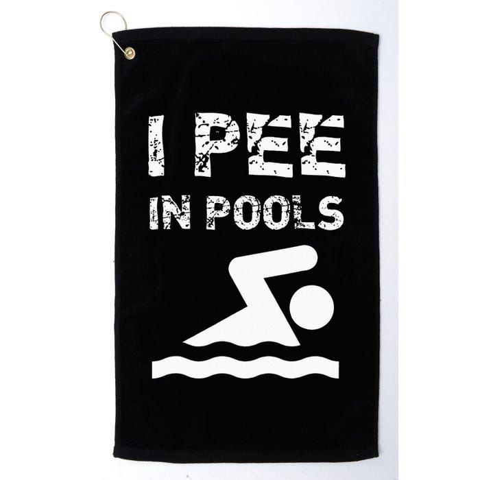 I Pee In Pools Funny Swimming Sarcastic Swim Saying Golf Towel