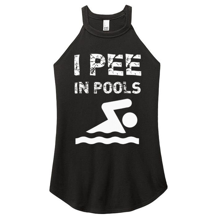 I Pee In Pools Funny Swimming Sarcastic Swim Saying Women's Perfect Tri Rocker Tank
