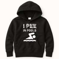 I Pee In Pools Funny Swimming Sarcastic Swim Saying Kids Hoodie