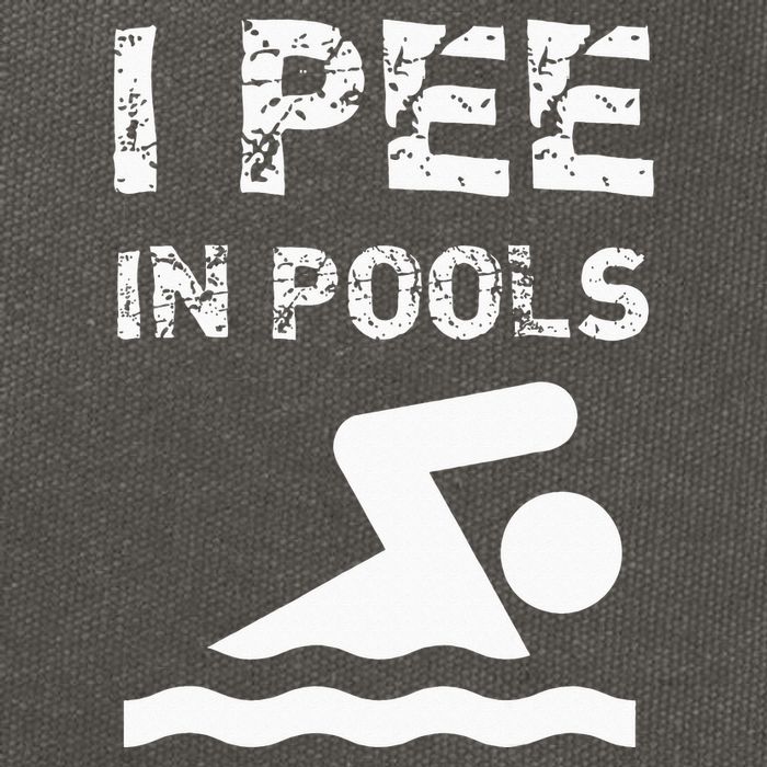 I Pee In Pools Funny Swimming Sarcastic Swim Saying Cotton Canvas Backpack